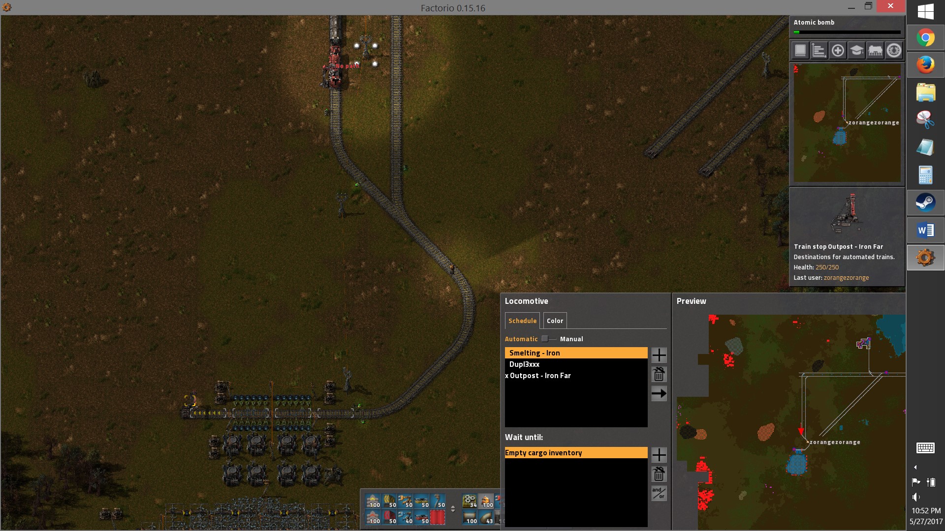 My stupid iron trains are starving my factory