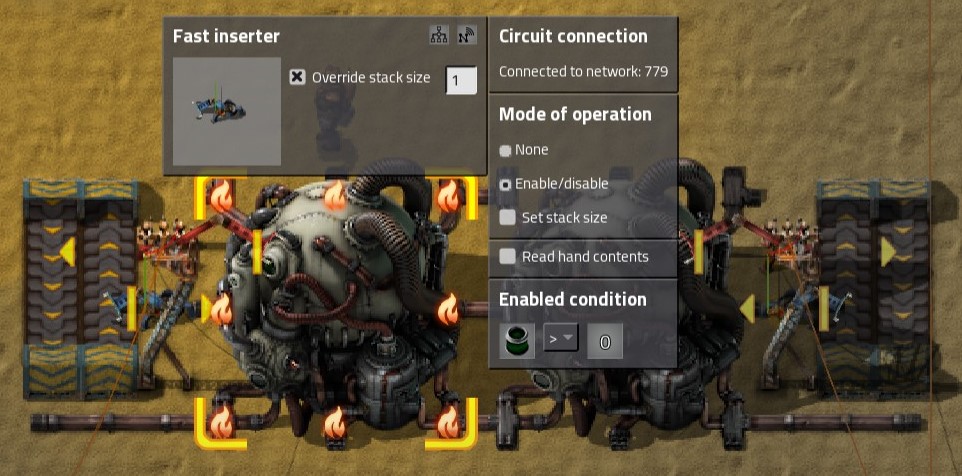 Input inserter settings