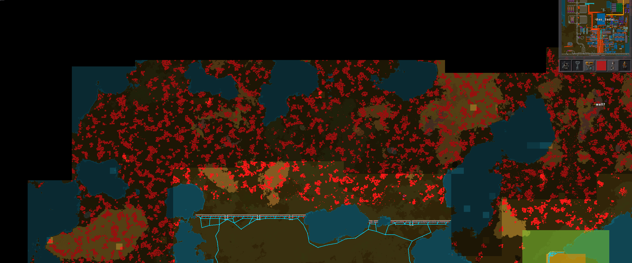 Map View covered in Biters