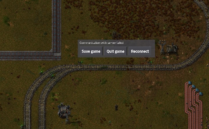 This screenshot is taken after I saved the game locally and reconnected the restarted server.
