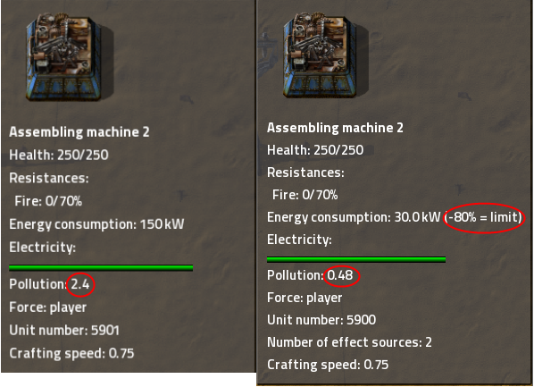 Machines with and without Eff 3 modules