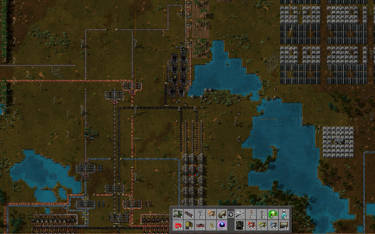 The treefarms to produce coal for my Steam Gens - note the tree wall on the west side - lasers have been removed