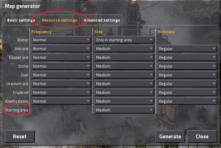 Factorio - Starting area settings.jpg