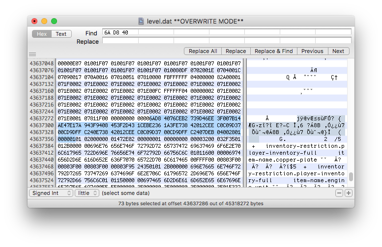 hex editing