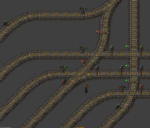The added curved rail I'm standing next to allows U-turns, without creating a loop.