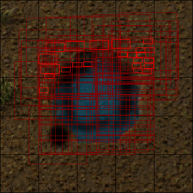 As you can see mod-fish(it's all stuck on shore) have collision_box ~= {{0,0}, {0,0}},<br />terrain_collision_box = {{-0.75, -0.75}, {0.75, 0.75}} like the fish.fish<br />And  stuck fish.fish in the lower left corner