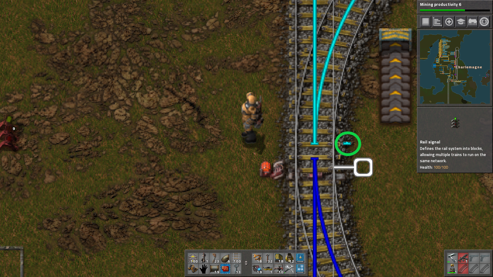 two straight rails