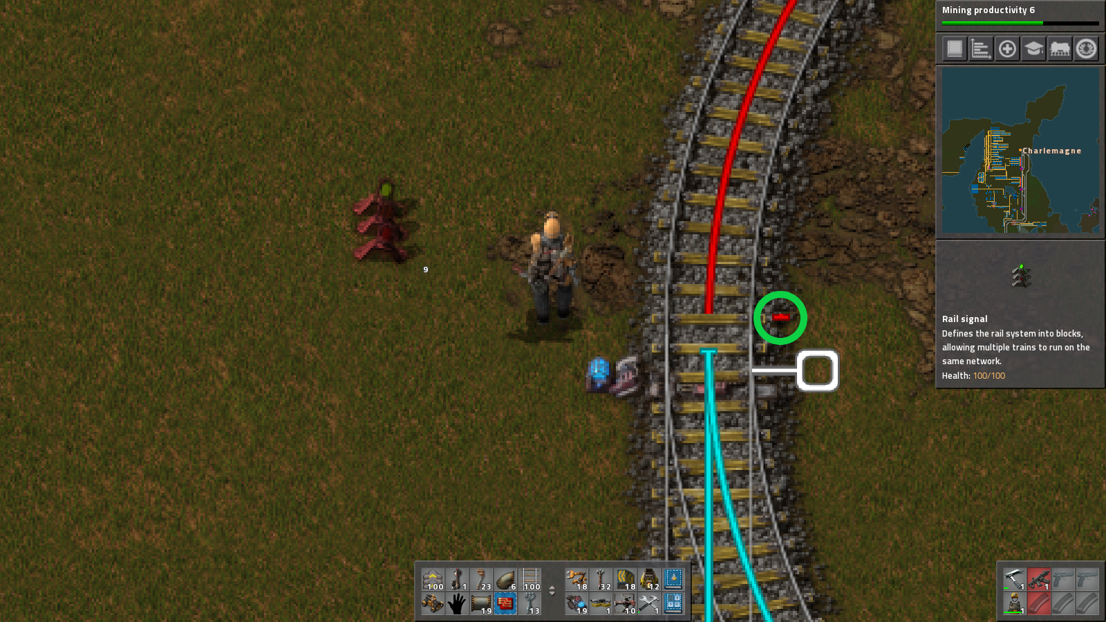 one straight rail