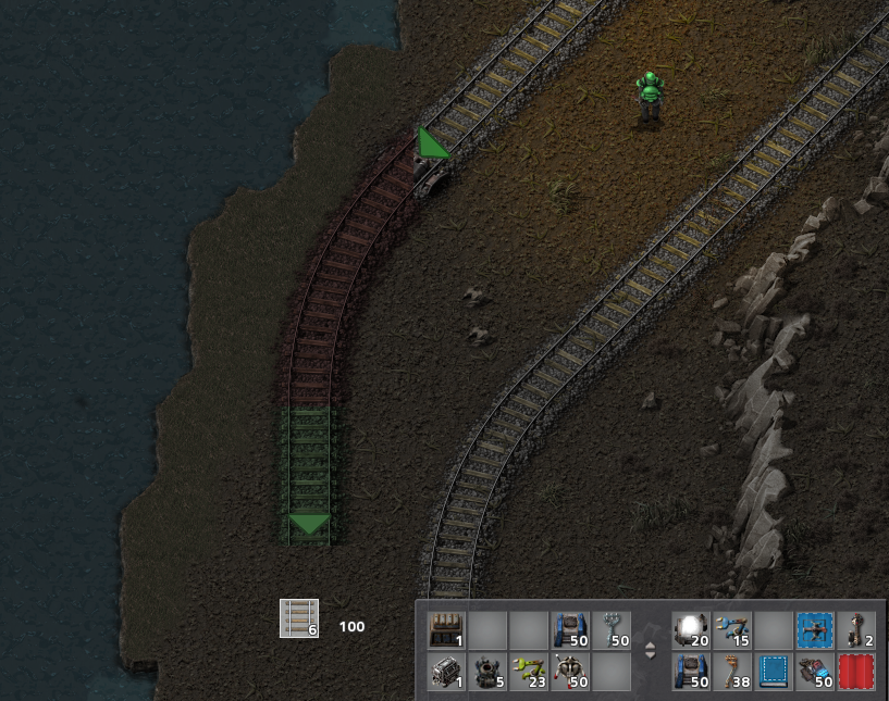 This is curved track which cannot be placed near a coastal border where landfill was laid down.