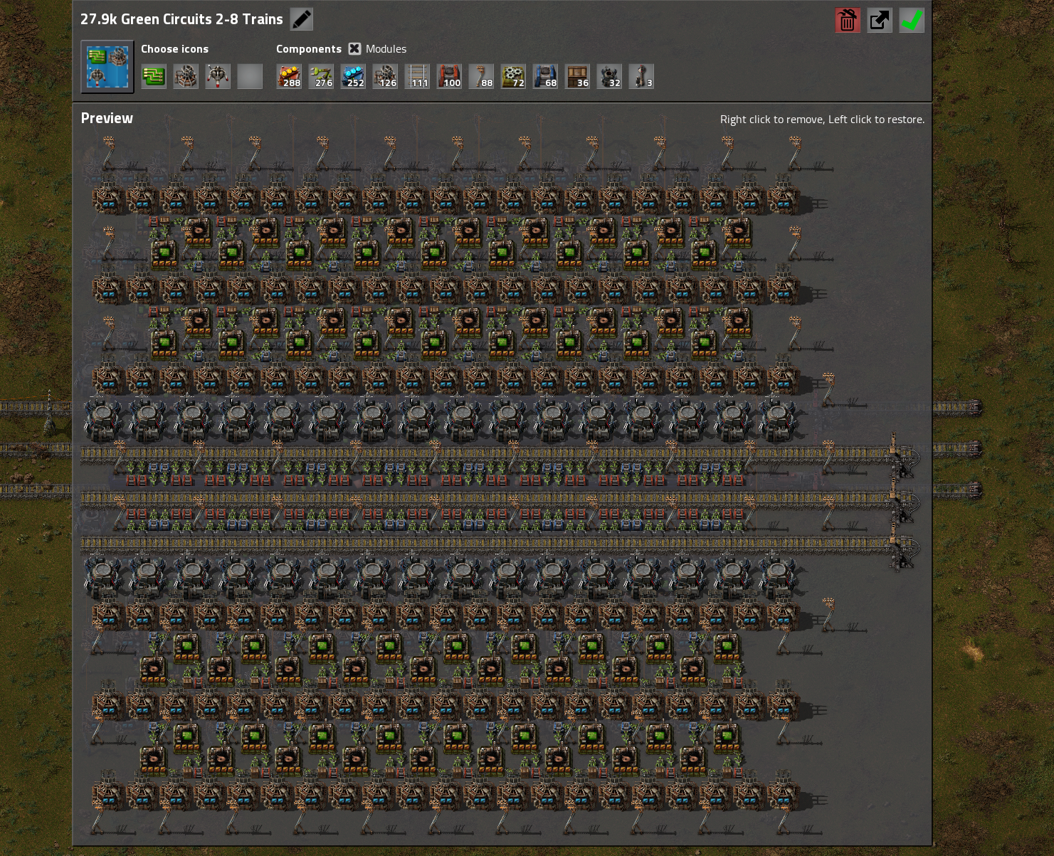 27.9k Green Circuits per minute using about 650 bots.  No charging issues.