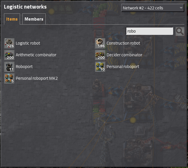 Logistic network storage 17 roboports