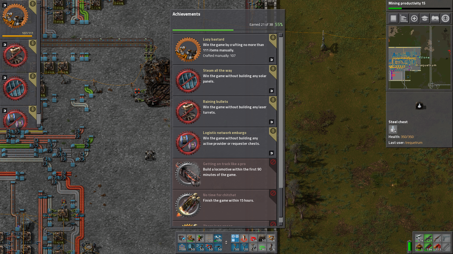 1k science but no endgame splash or achievements