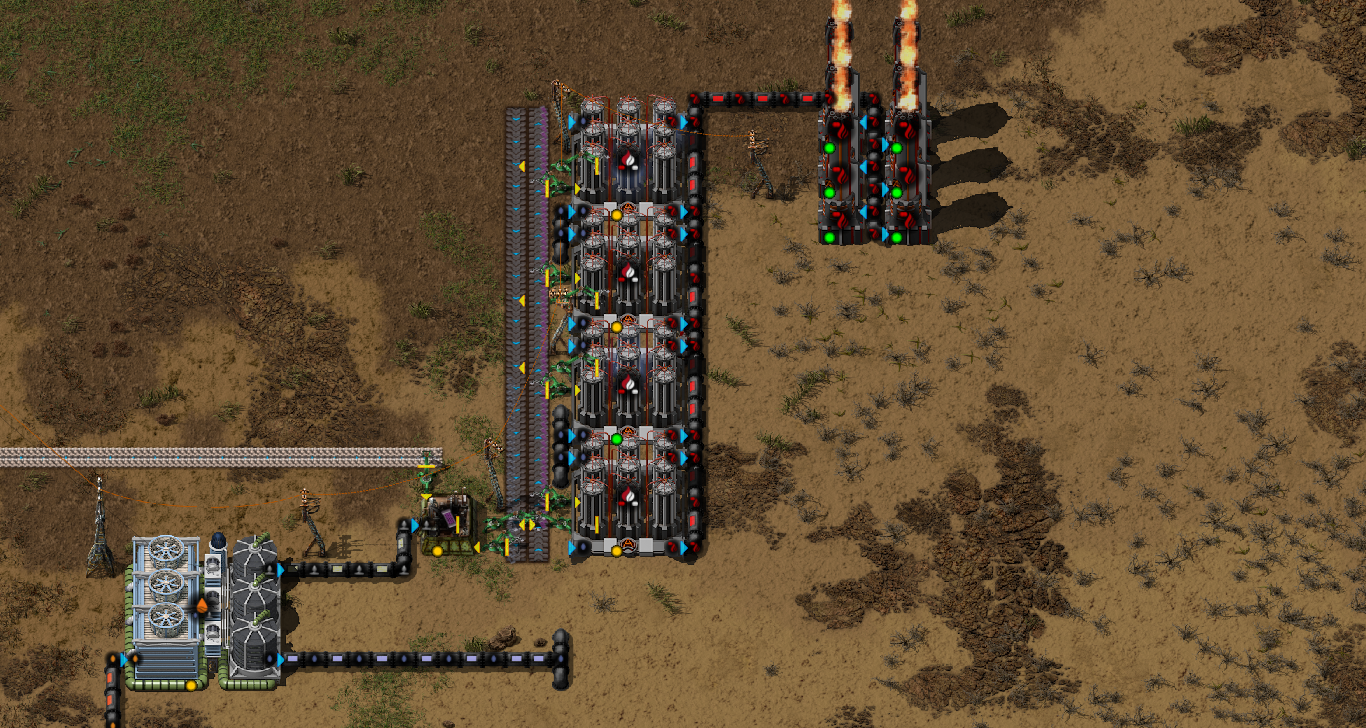 Catalytic Oxygen Generation - 4000 per second. Notice that 6 flare stacks can't keep up with the output