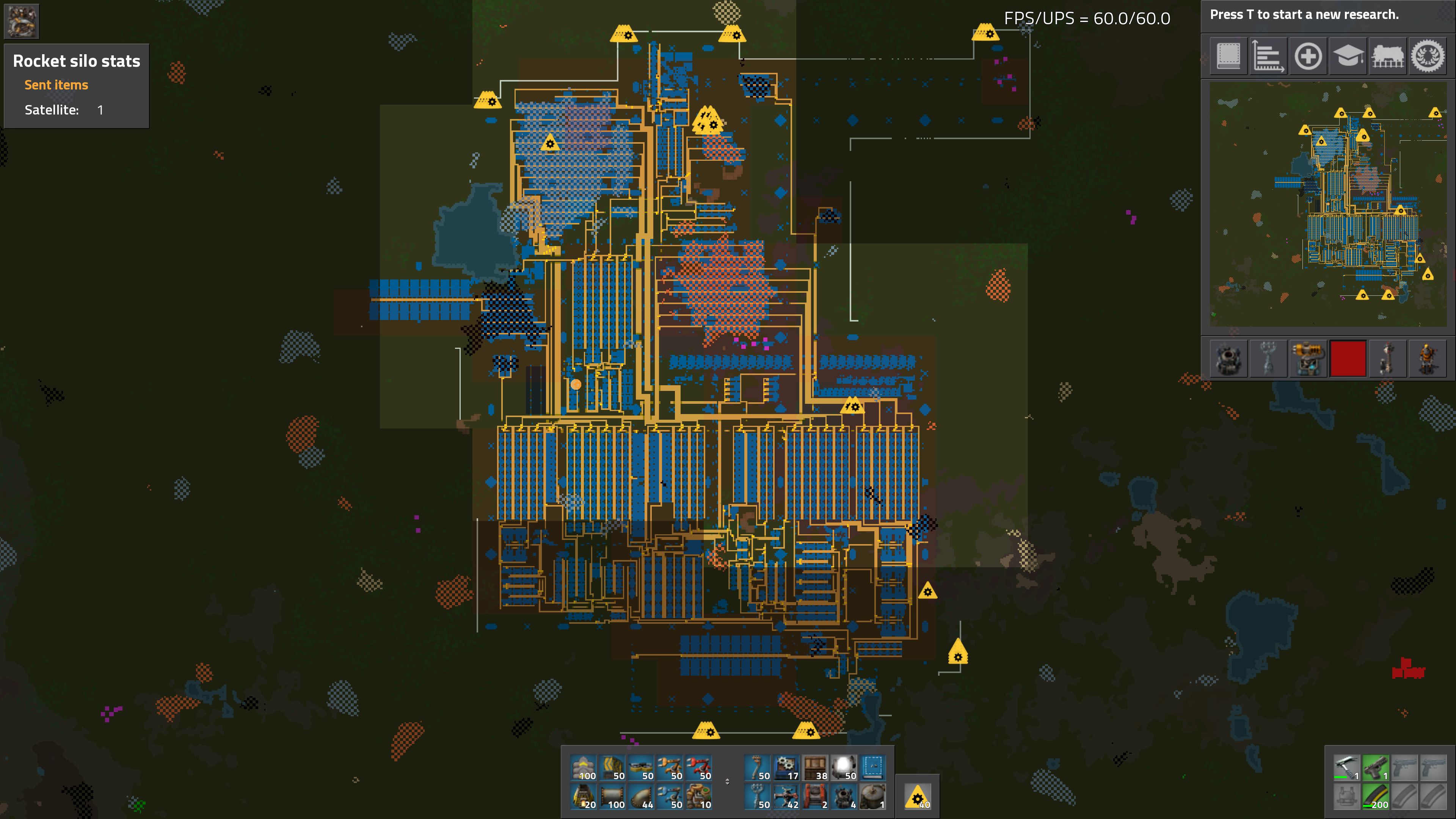 Pollution mini map just after rocket launch.