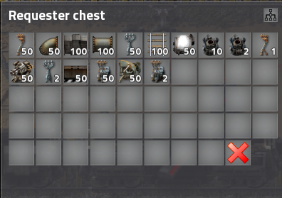 Requester chest inventory