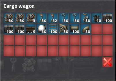 Cargo wagon inventory