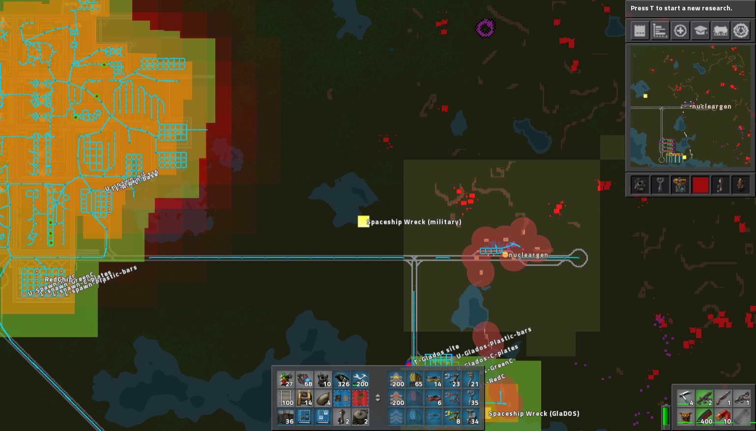 Electirc grid at the moment of testing