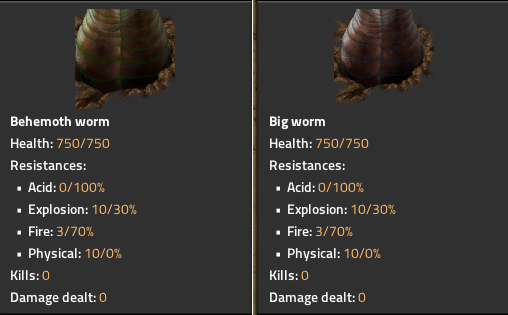 Stats Behemoth vs. Big Worm