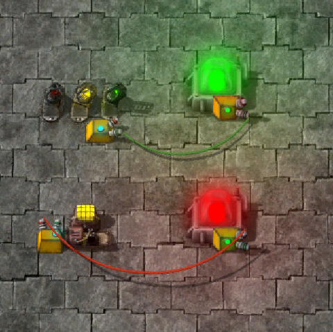 The wire outputs are green and red, but the object cycles the colors without updating the signals.