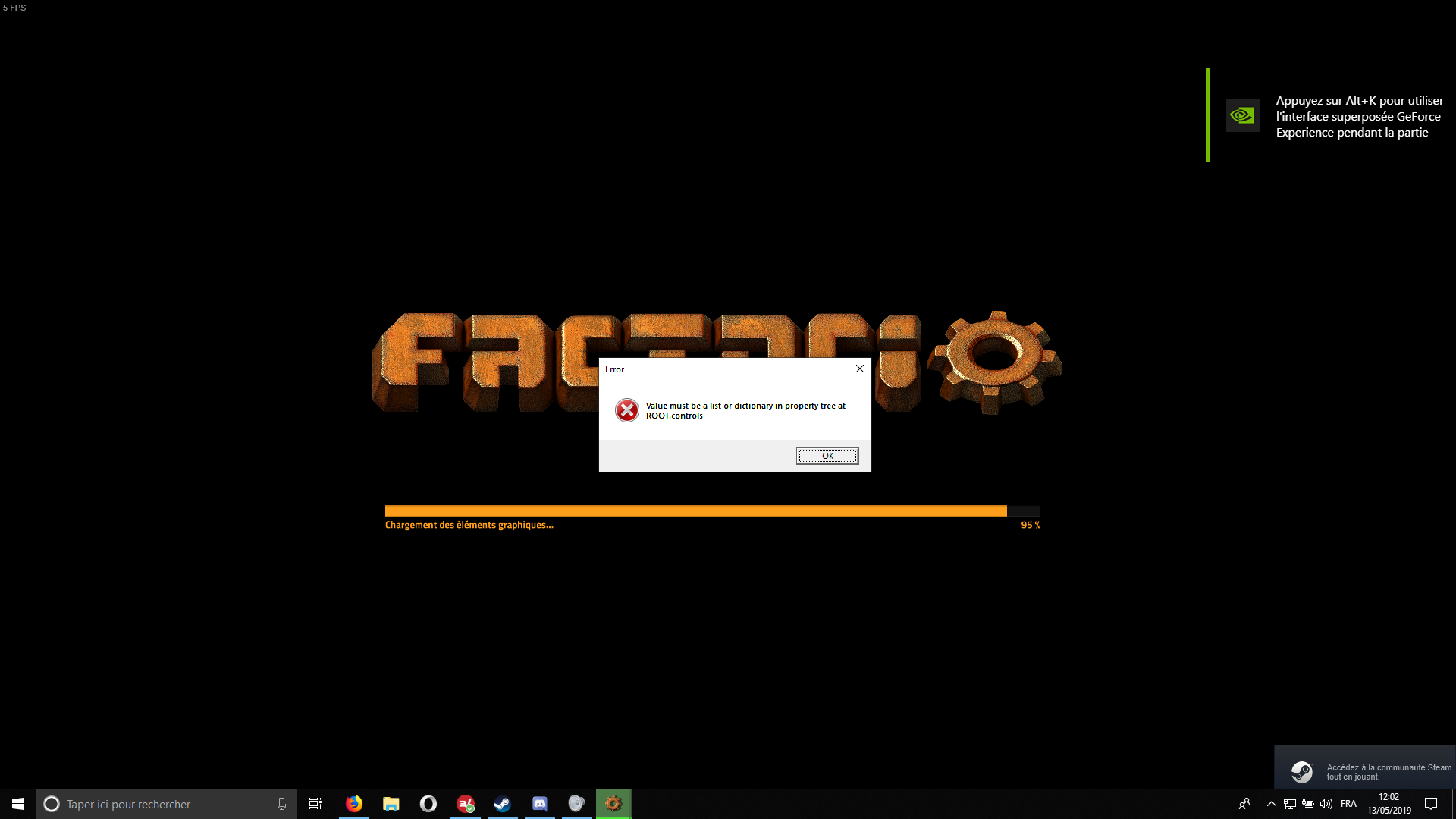 Factorio Error Message