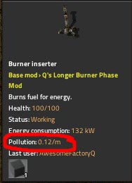 The tooltip associated with a Burner Inserter.