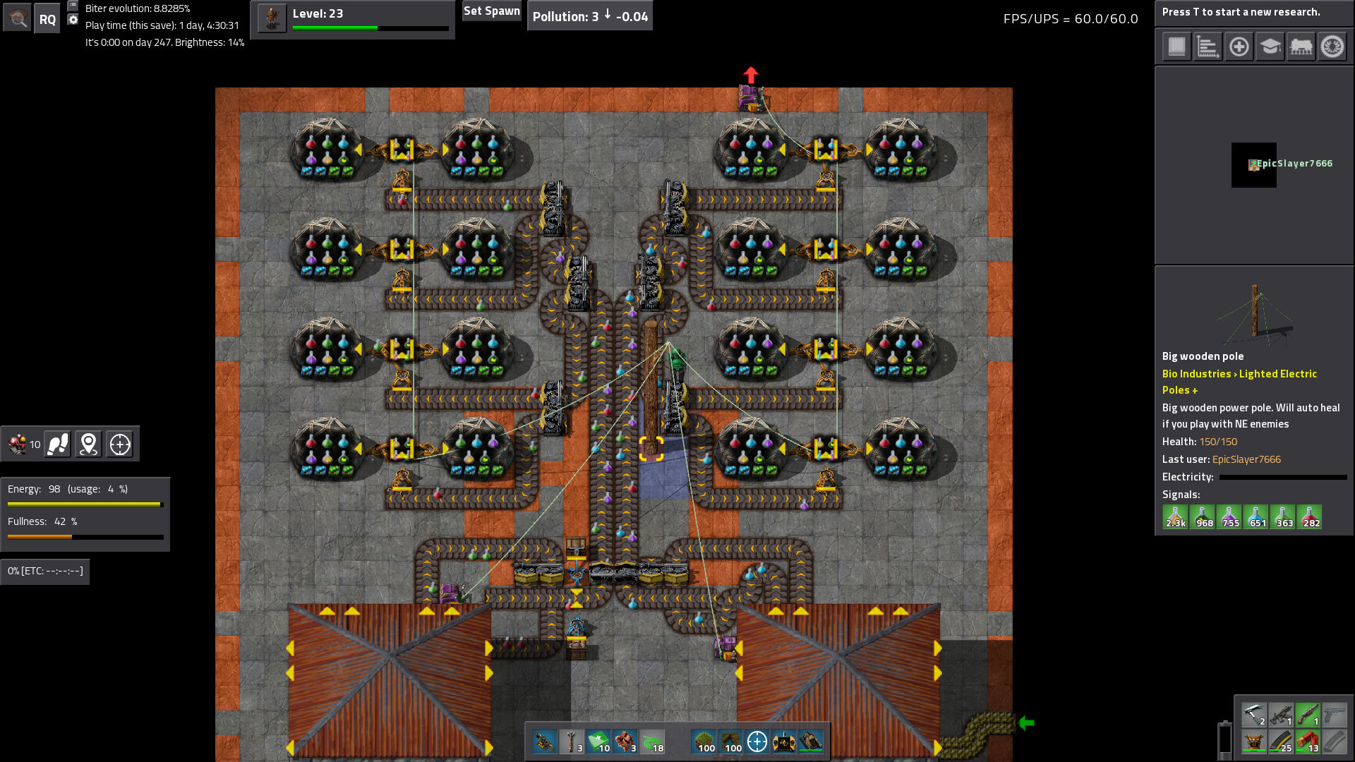 labs and splitters looking at the total number of Lab potions.