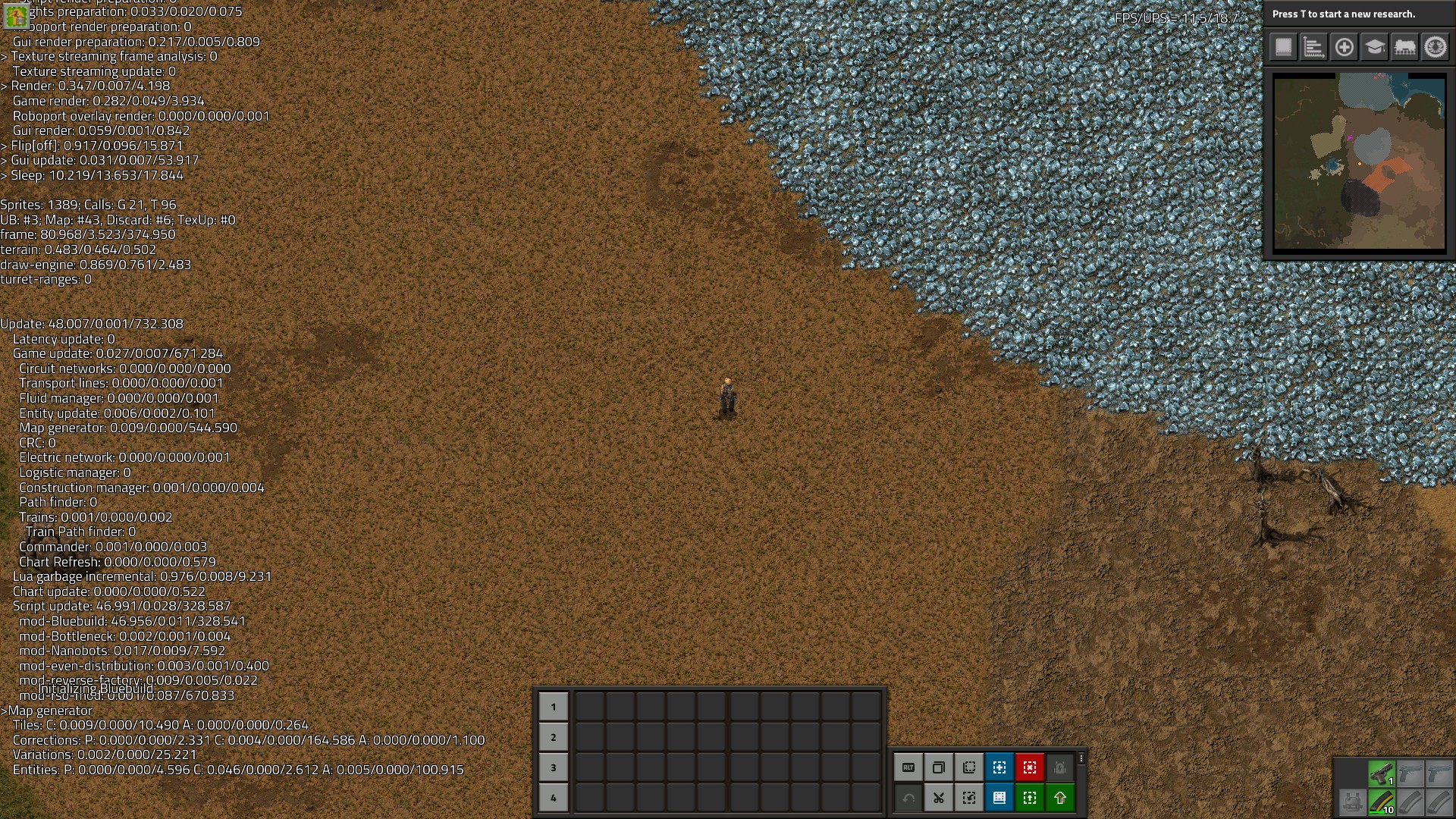 When character standing still.