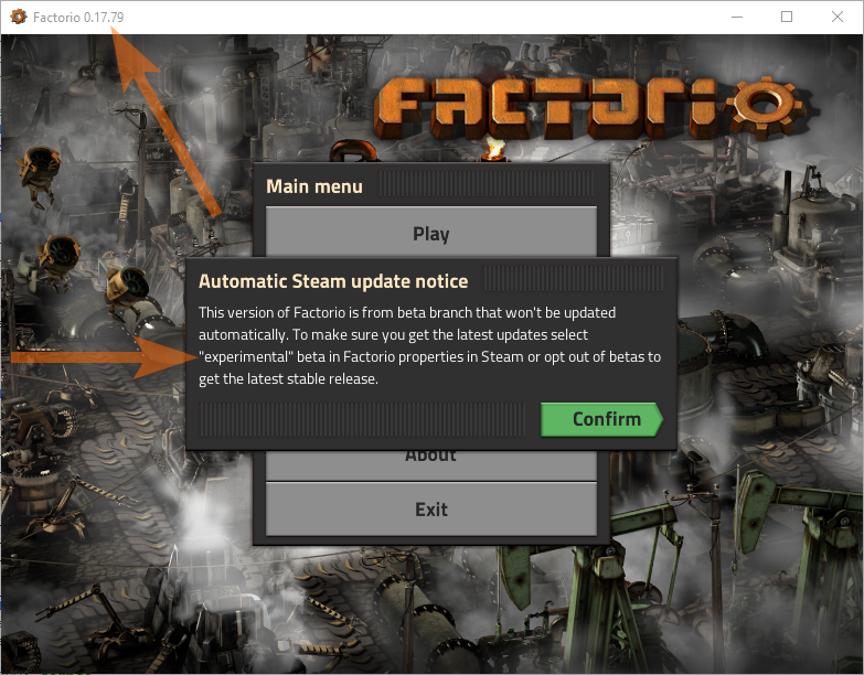 In Factorio, Experimental Beta Warning