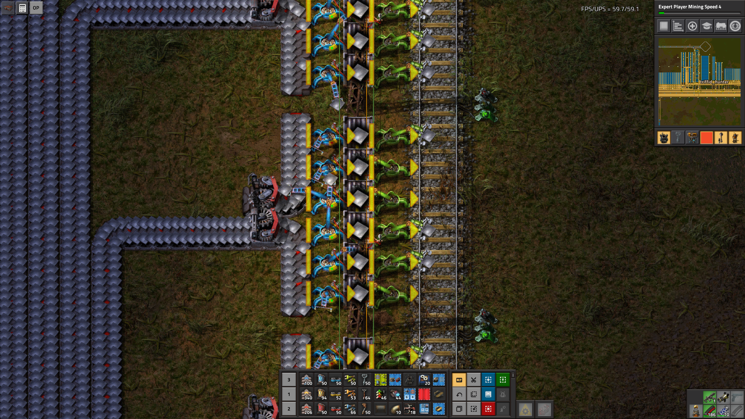 Inserter #3 taking from far side of belt, when near side is compressed