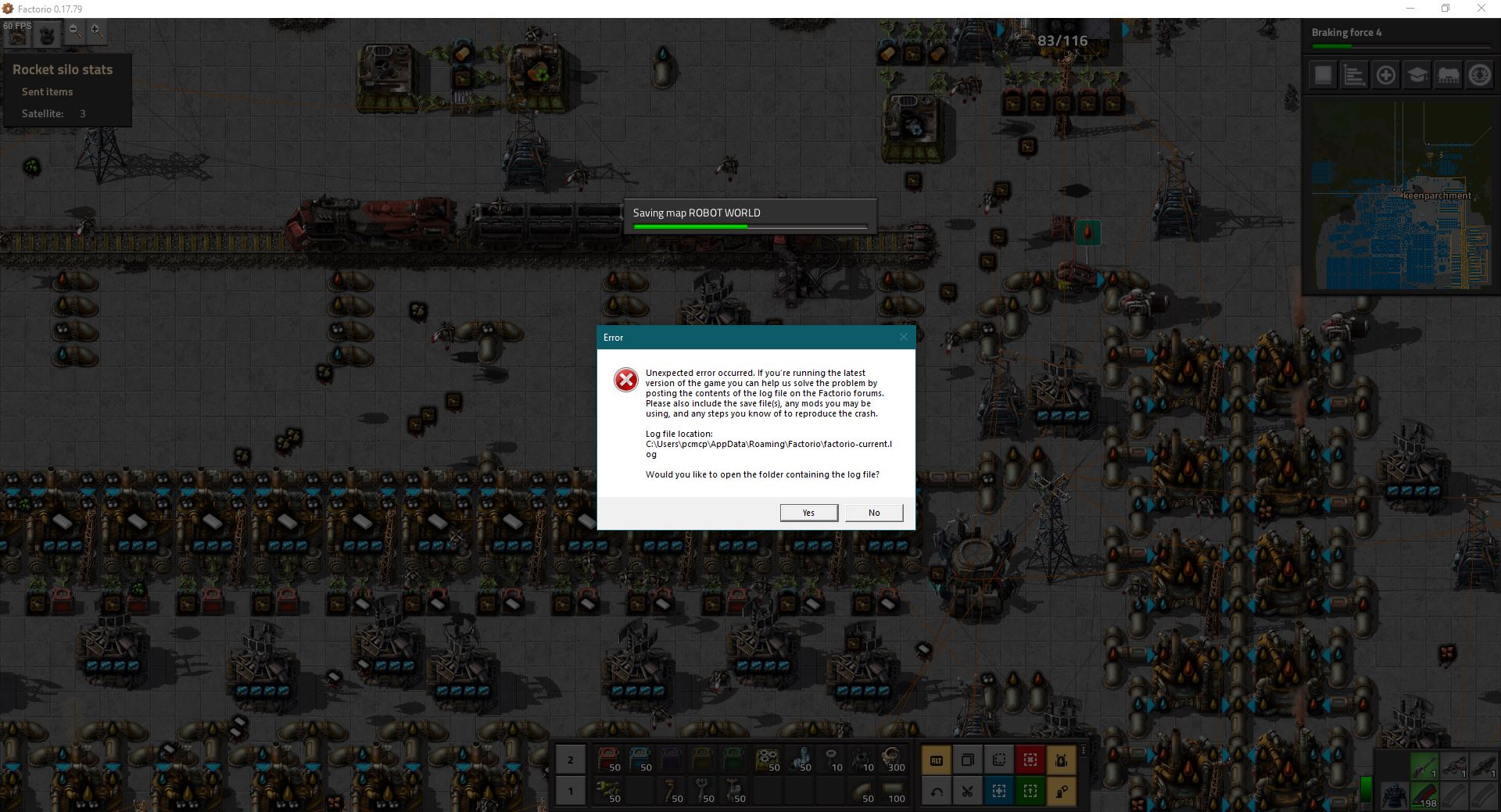 Factorio_Unexpected_Error.JPG