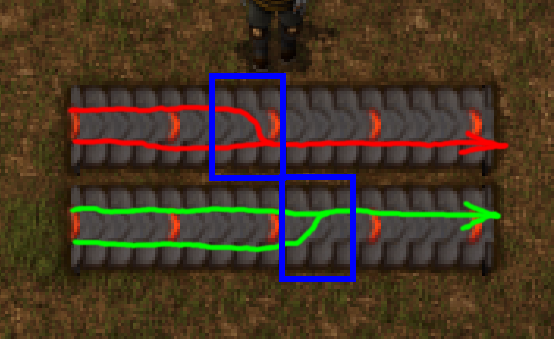 Merge the lines of the input belt
