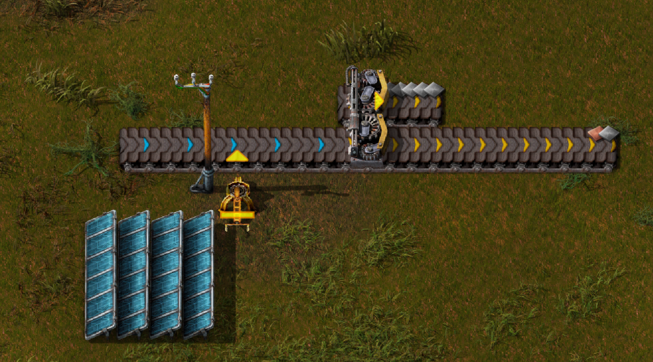 Copper appears on the output belt. (Second demonstration of same bug)