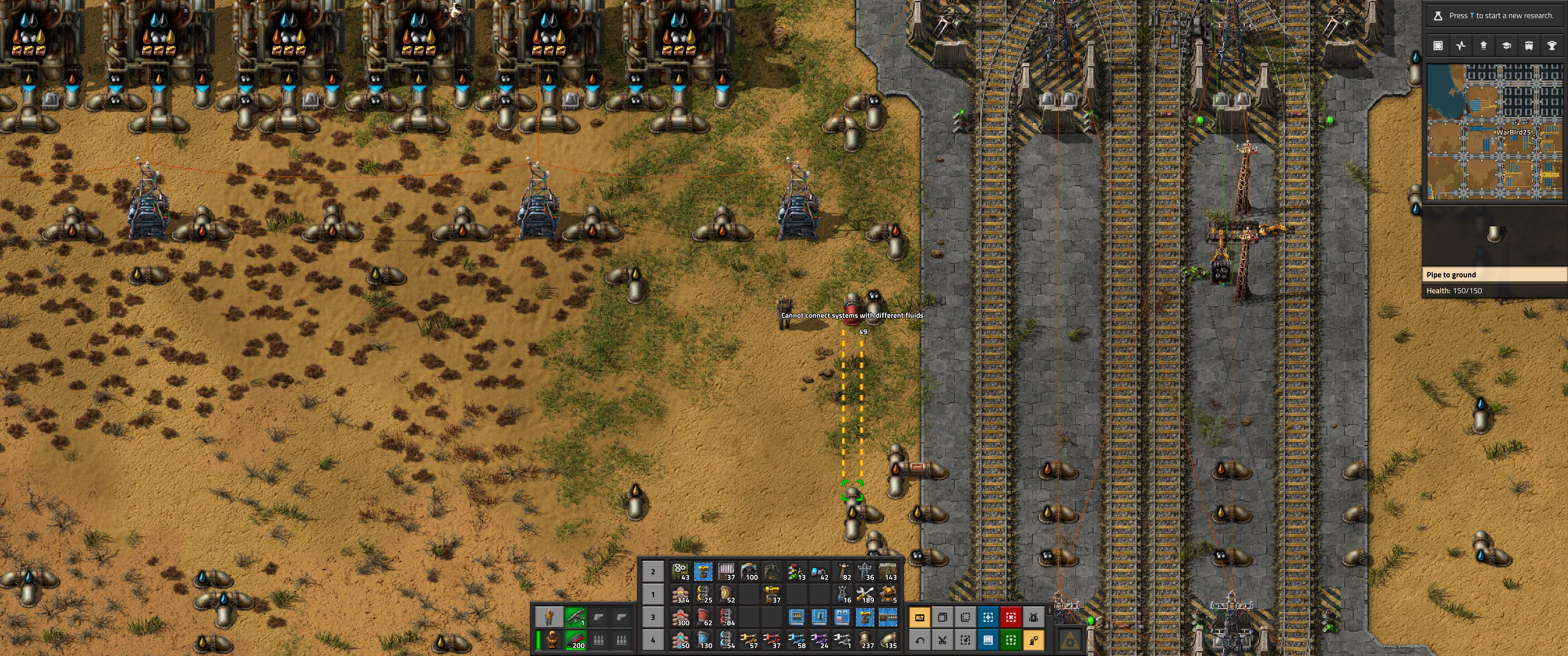refinery-system to tank-system
