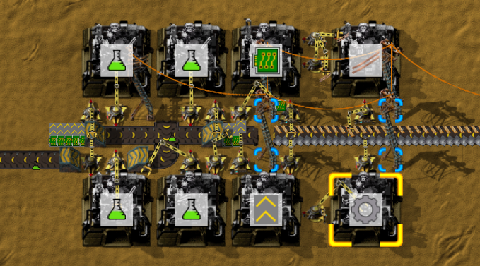 screenshot of science pack 2 assembly line