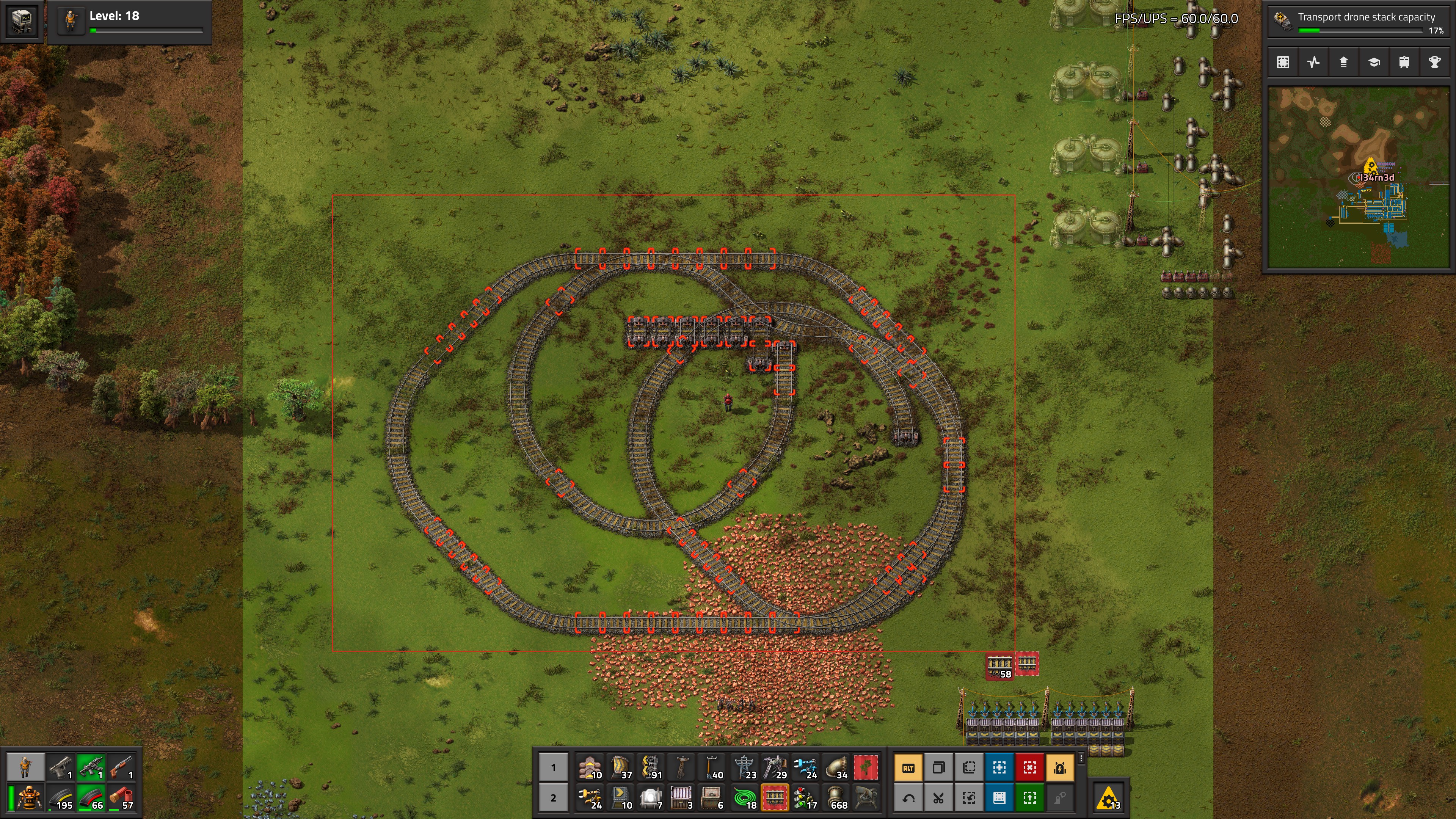 rails selected, showing curves not marked.