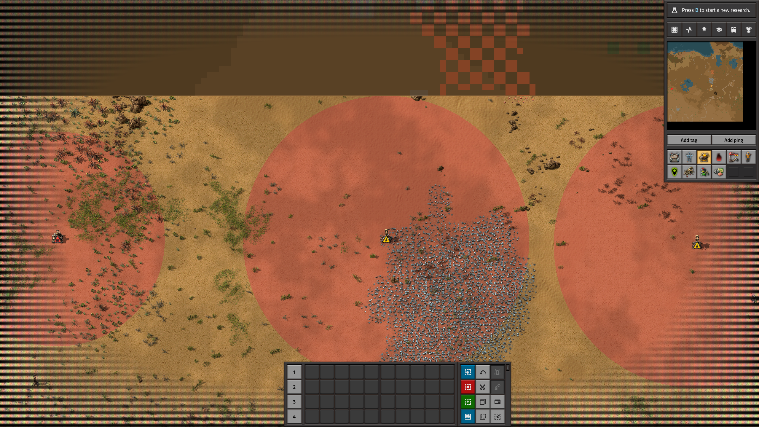 problem goes away with 3 or fewer turret ranges on-screen