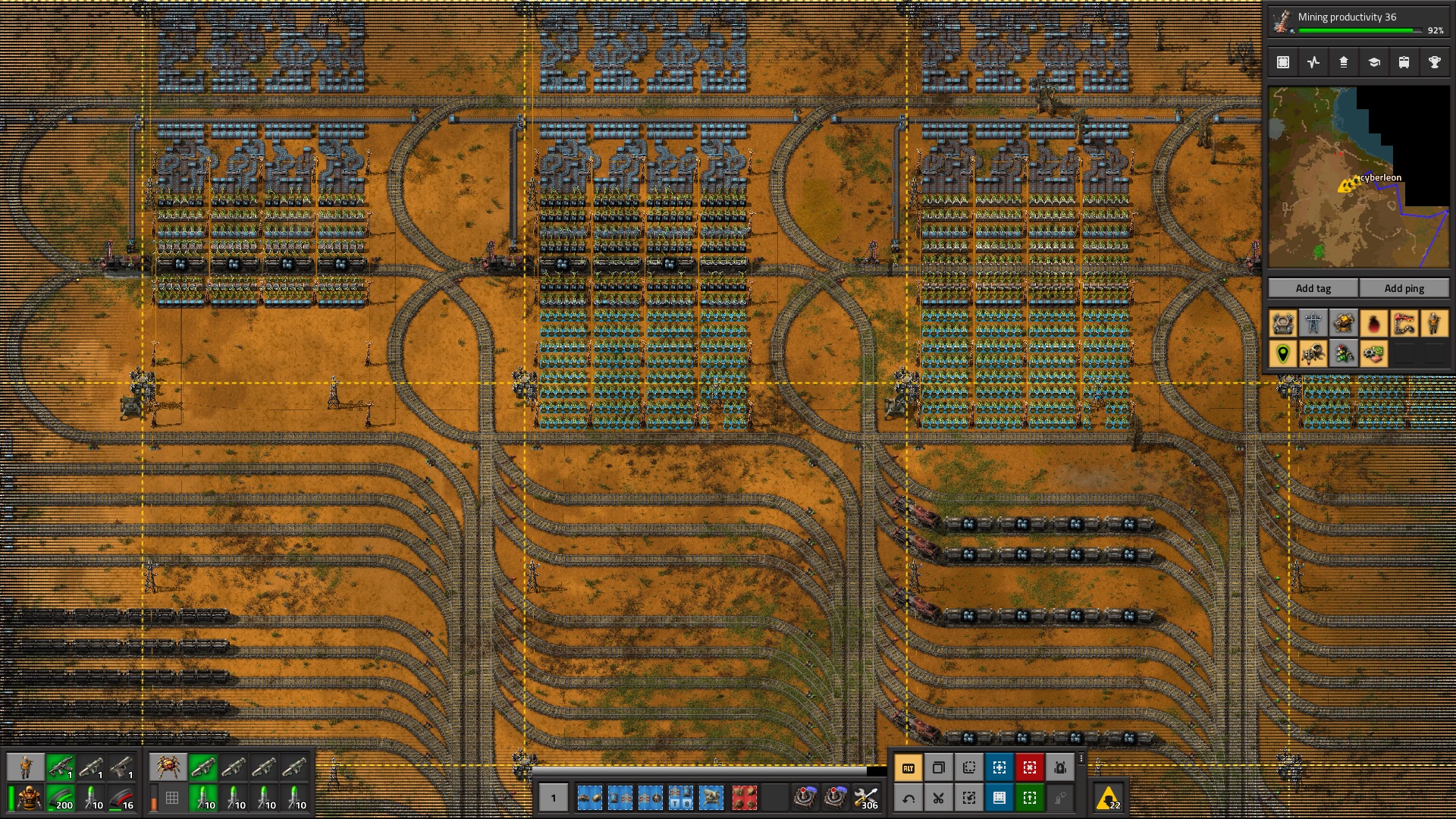 Multiple station segments fitting together.