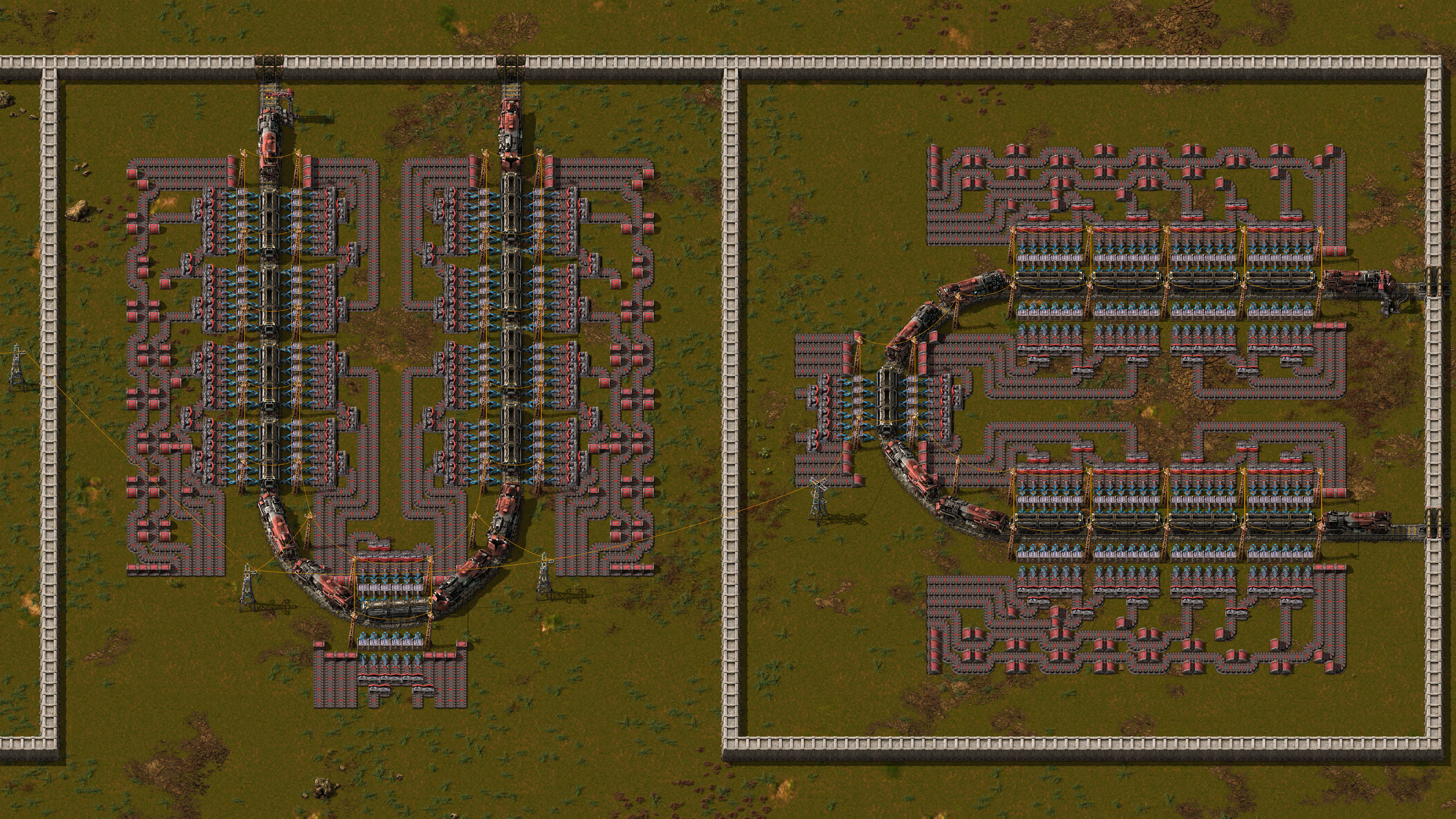 Train stations exiting to the north and east.