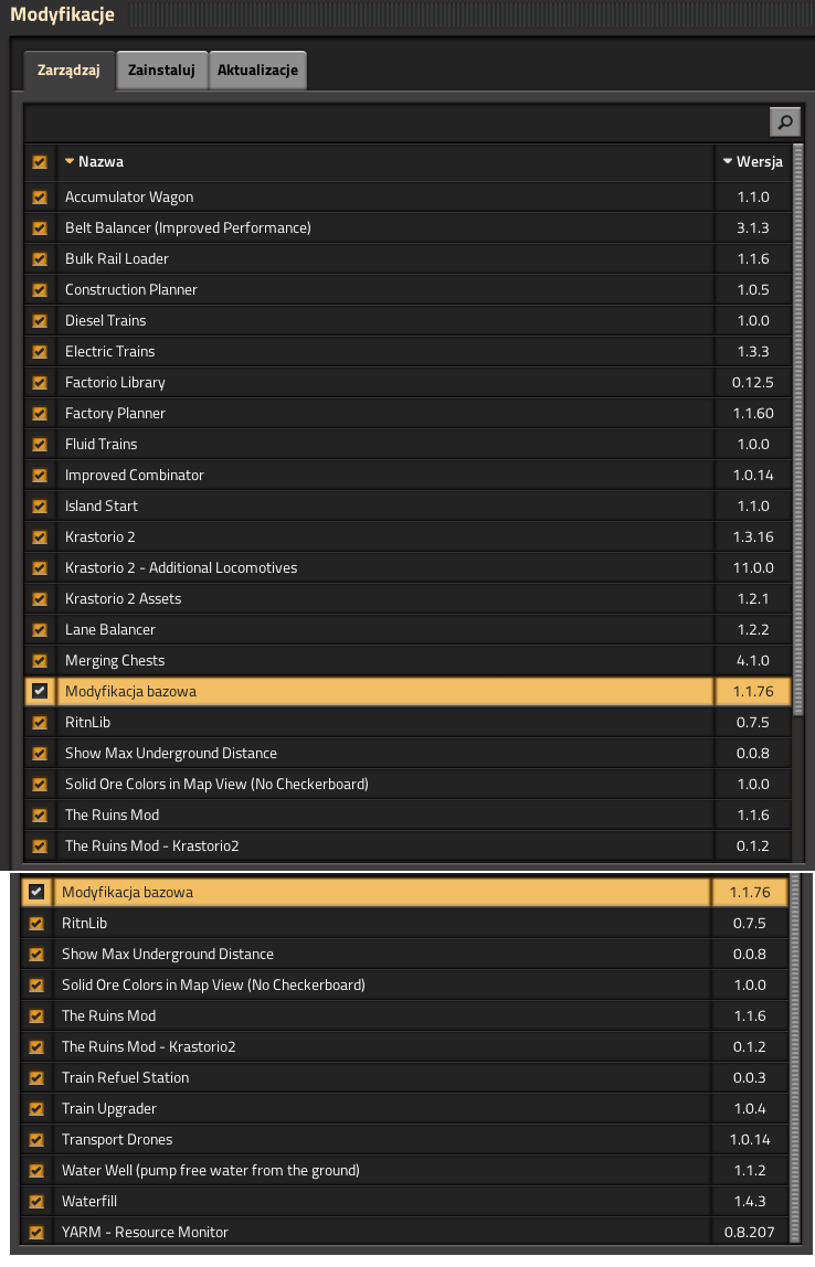 mods list