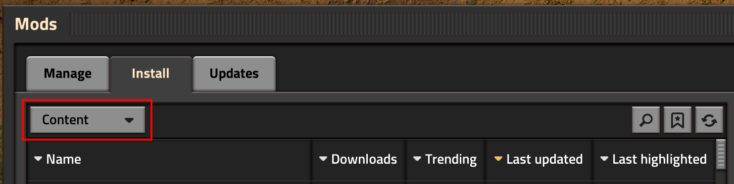 Mods Install category dropdown.png