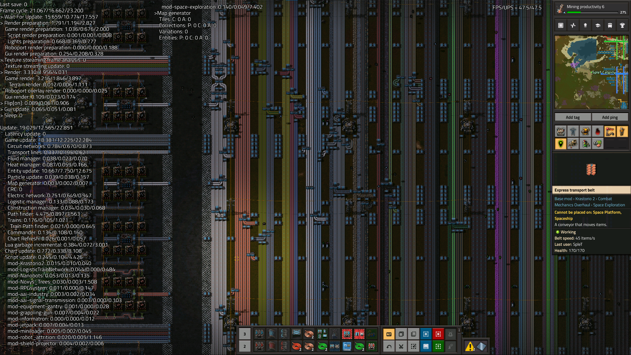 Main buss 40-50 FPS//UPS -  time usage (guess most interesting one)