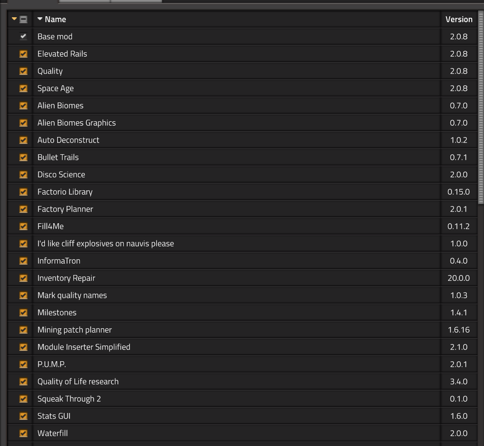 Mod List