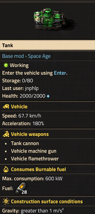 Tank without Exoskeleton