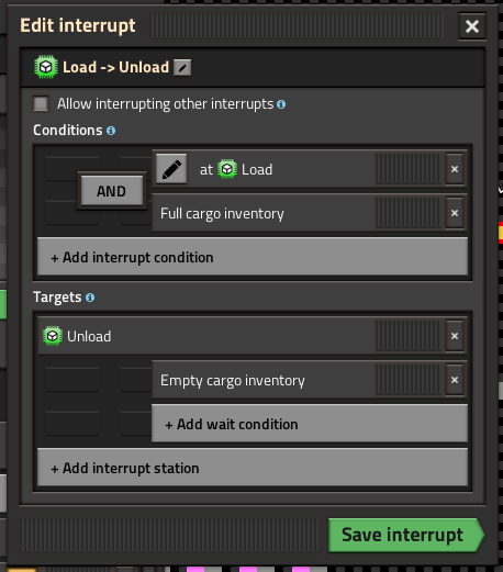 Interrupt Load -&gt; Unload, minimal