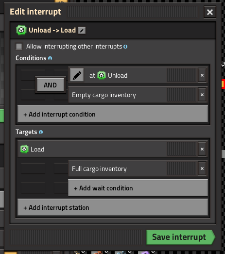 Interrupt Unload -> Load, minimal