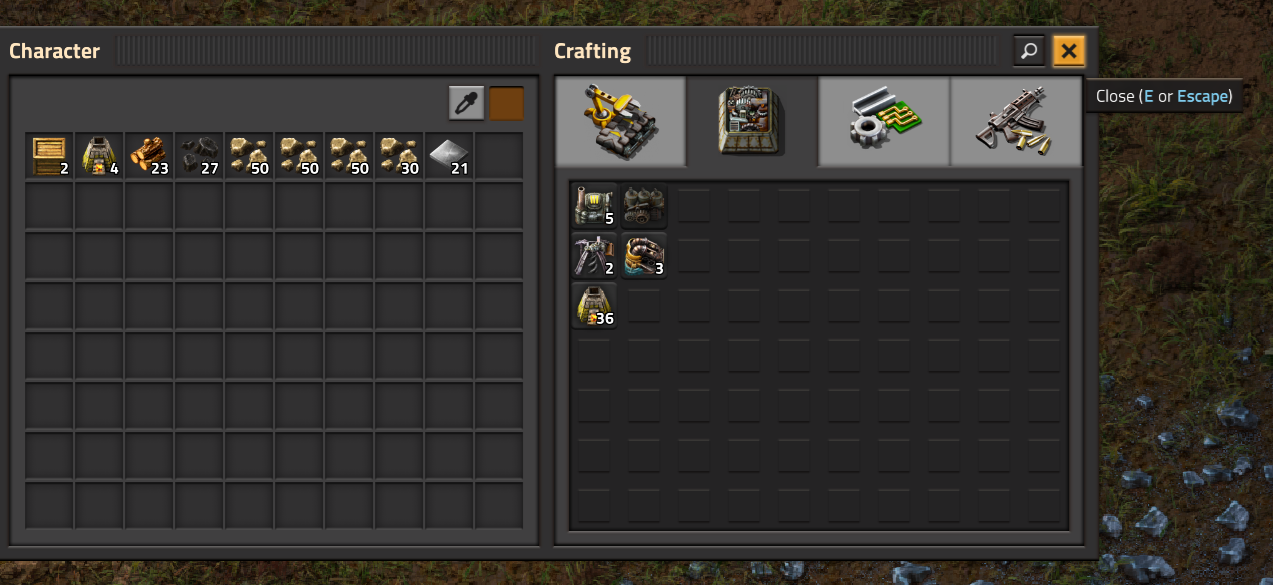 Menu still expects E to be used for closing even though it's not bound