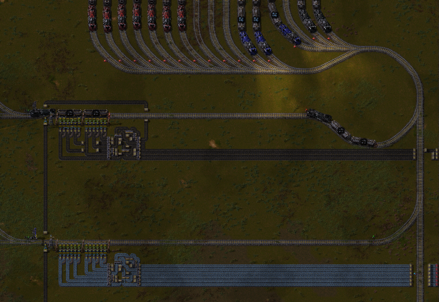 iron is now blocked from the coal train in middle