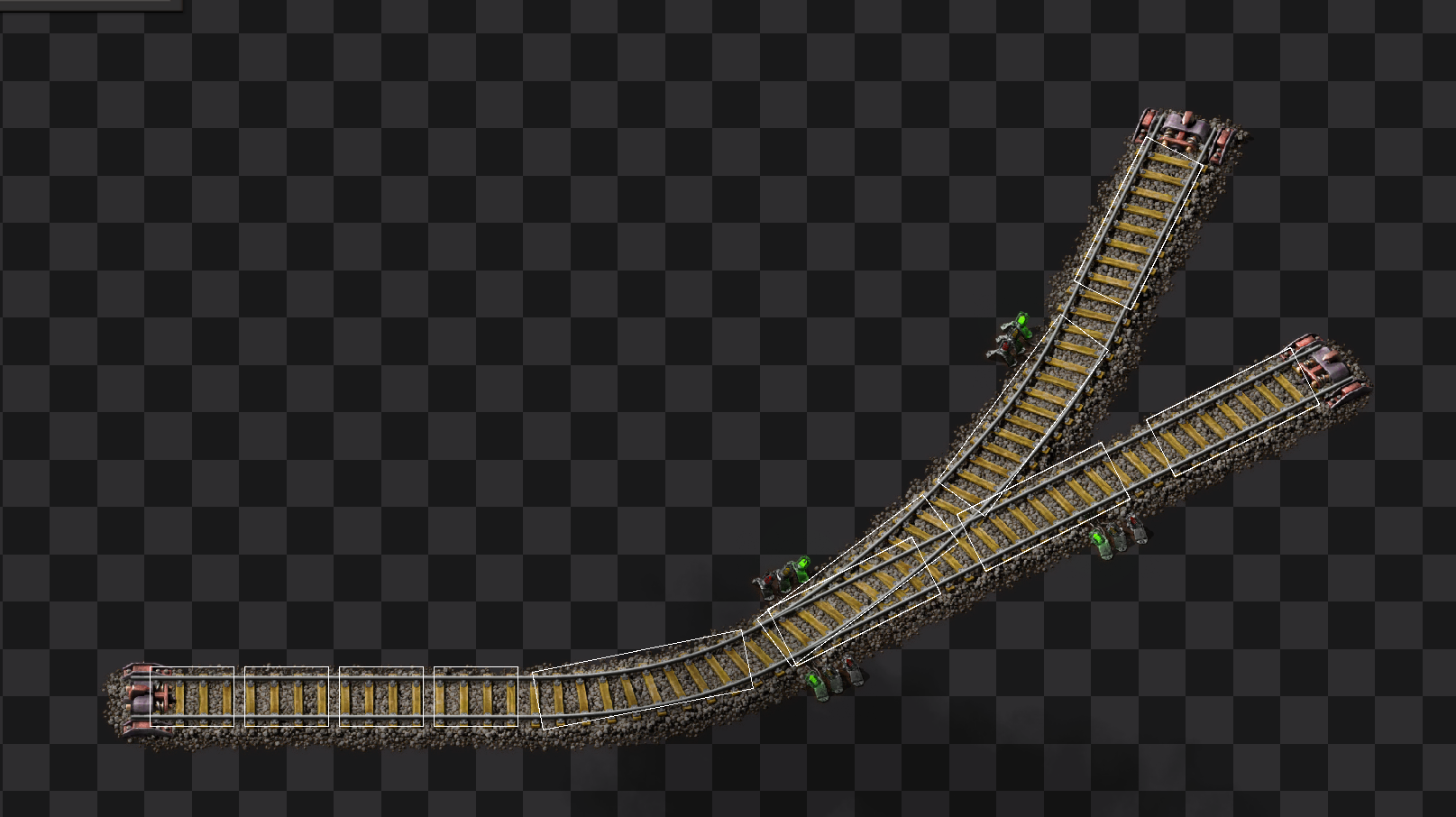 Rail with signals functioning correctly