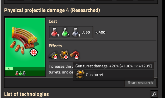 Physical projectile damage 4, should be [+40% -&gt; +60%]