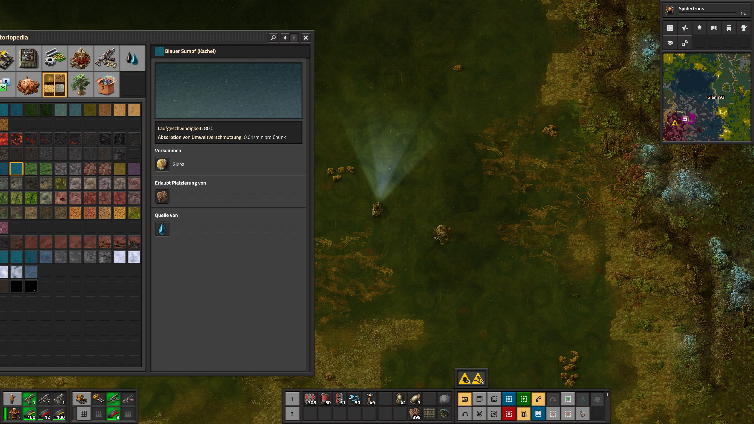 visual for blue swamp tile